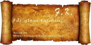 Föglein Katalin névjegykártya